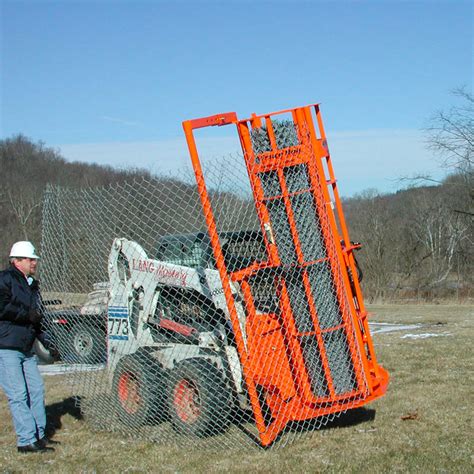 skid steer fence installer 36 diameter for chain link fence|skid steer fence attachments.